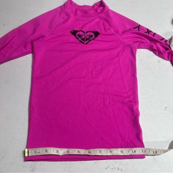 Roxy Kids Pink Swim Rashguard Shirt size small hot pink - Picture 3 of 7